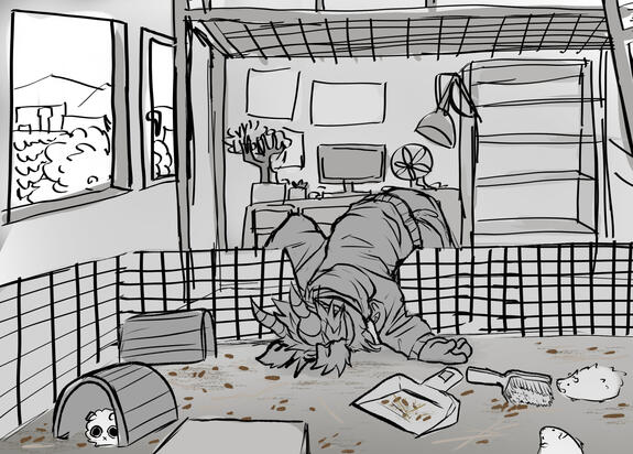 Fullbody art of a simplistic character - 6€